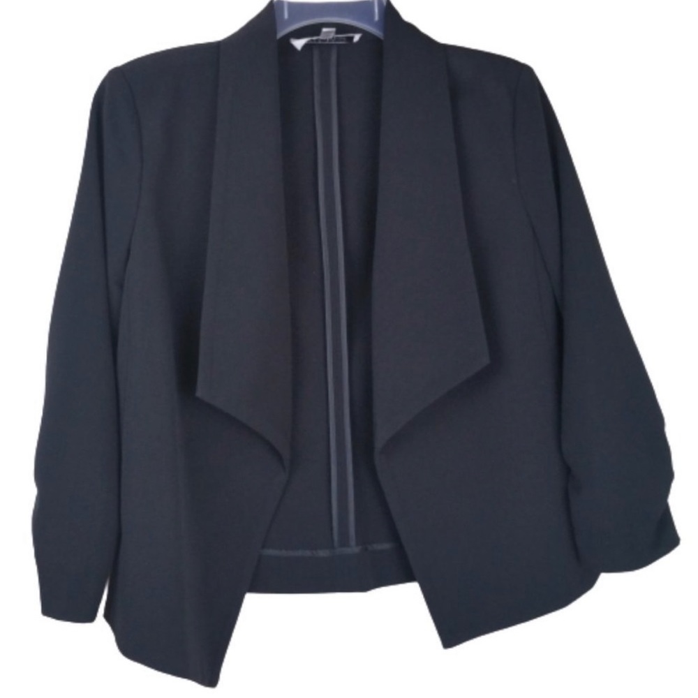 Kasper Black Open 3/4 Sleeve Blazer 4P